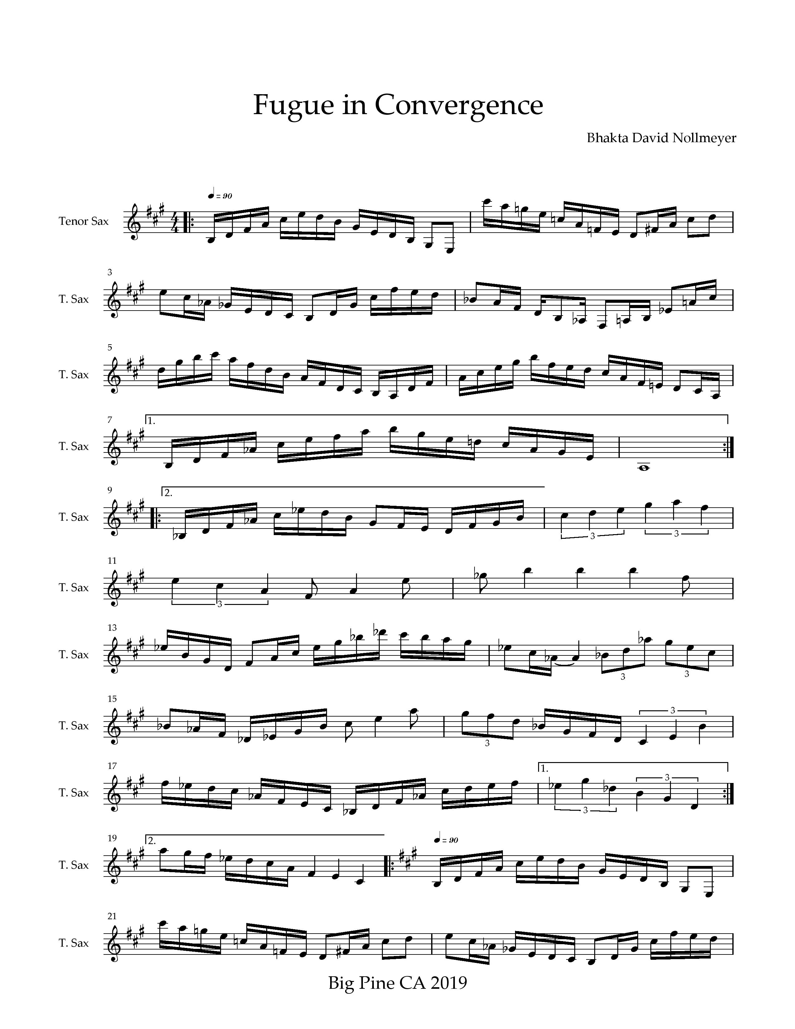 Fugue in Convergence 1 