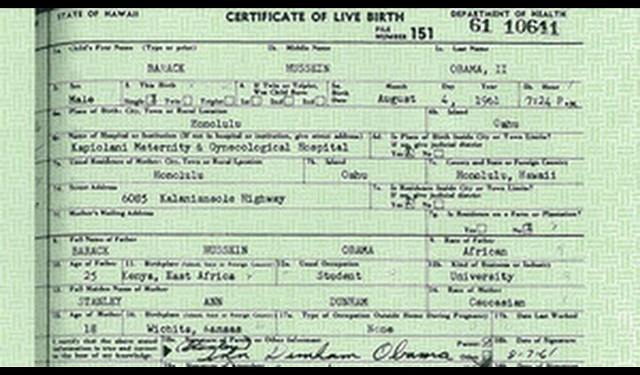 Obama birth certificate