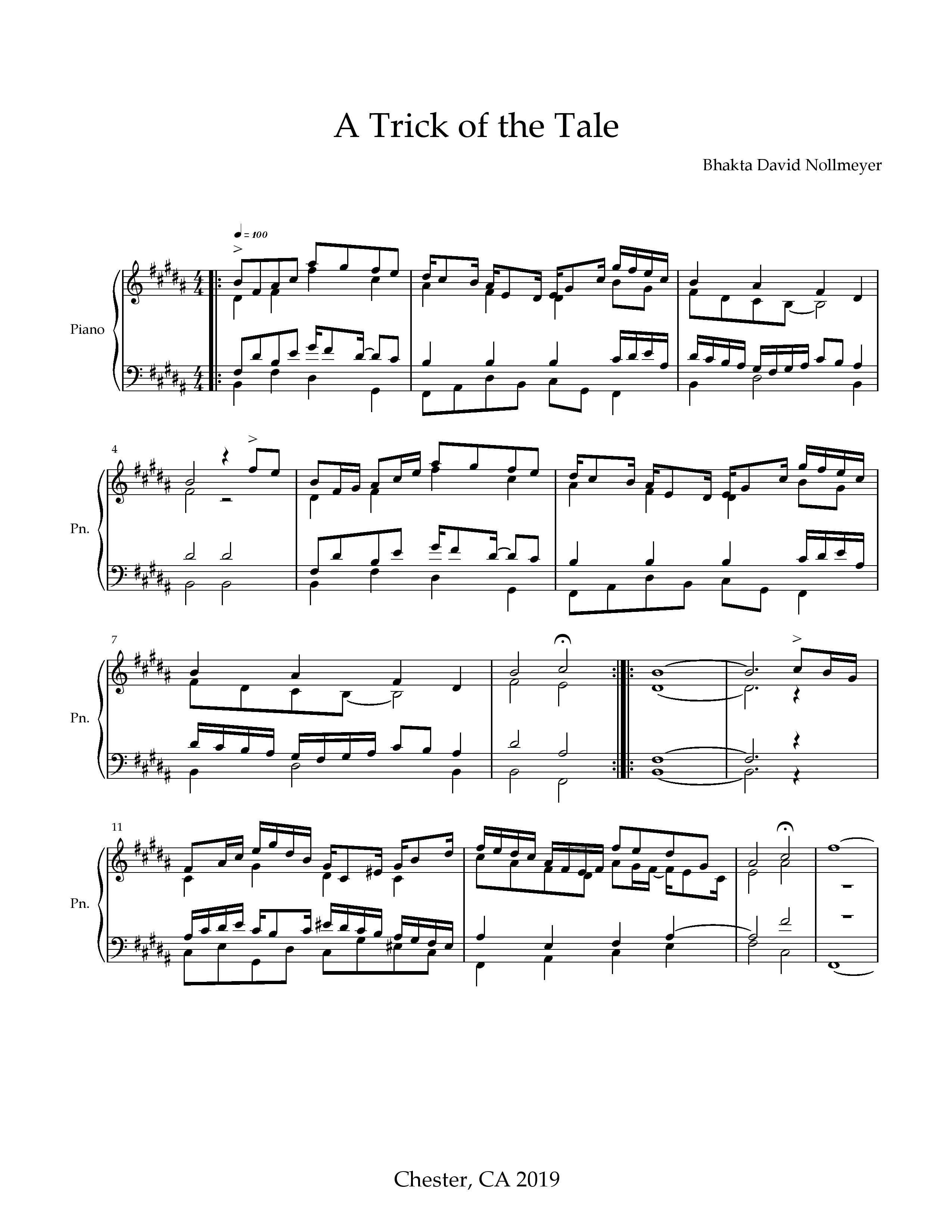 A Trick of the Tale was composed in Chester, CA.